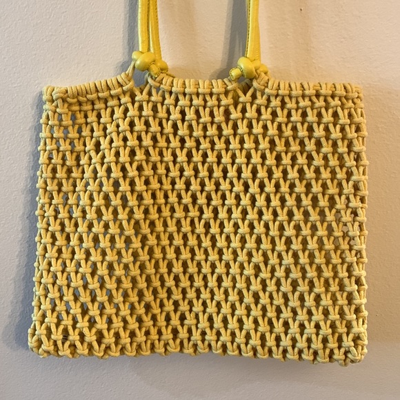 Clare V Handbags - Clare V. Sandy Woven Tote in Yellow